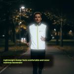 ReflecToes Reflective Safety Vest for Night Visibility – Hi Vis Running & Cycling Gilet – Lightweight, Breathable Outer Layer (Deluxe, Large)