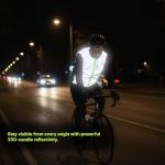 ReflecToes Reflective Safety Vest for Night Visibility – Hi Vis Running & Cycling Gilet – Lightweight, Breathable Outer Layer (Deluxe, Large)