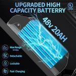 Ridstar 1000W 30MPH Fat Tire Electric Motorcycle with Removable 48V20Ah Battery and Full Suspension