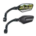 Adjustable Handlebar Bike Mirror, Shatterproof HD Glass Lens, Universal Fit Rearview Bicycle Mirrors, 360° Rotatable, Compatible with Mountain Bikes, E-bikes, Road Bikes(1 Pair)