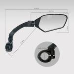 Adjustable Handlebar Bike Mirror, Shatterproof HD Glass Lens, Universal Fit Rearview Bicycle Mirrors, 360° Rotatable, Compatible with Mountain Bikes, E-bikes, Road Bikes(1 Pair)