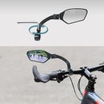Adjustable Handlebar Bike Mirror, Shatterproof HD Glass Lens, Universal Fit Rearview Bicycle Mirrors, 360° Rotatable, Compatible with Mountain Bikes, E-bikes, Road Bikes(1 Pair)