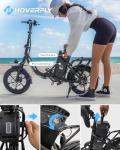 HOVERFLY NEPHELE 16" Folding Electric Bike, 500W Peak Motor, 28 Miles Pedal Assist, 15.5 MPH, 280.8Wh Removable Battery, Electric Bicycle for Adults, Commuter E-Bike