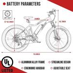 ECOTRIC 26" Fat Tire Electric Bike Powerful Adults Mountain Bicycle 500W Motor 36V/12.5AH Removable Lithium Battery Beach Snow Ebike Shock Absorption - 90% Pre Assembled