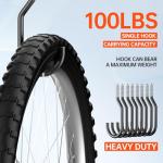 GURADESIGN 8-Pack Heavy Duty Bike Hook, Loading Capacity 100 LBS, 6 inch, Bike Hooks for Garage Wall and Garage Ceiling