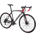 EUROBIKE HY XC550 Road Bike,21 Speed Road Bicycle for Adults Men and Women,Disc Brake 700C Race Bike for Beginner to Intermediate Bicycle Riders(54cm-32 Spoke)