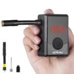 ACRUNU 130PSI Mini Electric Bike Pump with LED Display – Portable Rechargeable Air Pump for Bicycle, Motorcycle, Basketball (Schrader & Presta Valve), Auto Stop, Overheat Protection