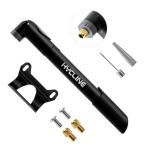 Hycline Mini Bike Pump - 120 PSI Portable Bicycle Frame Pump for MTB BMX Road Tires, Air Ball Pump Inflator with Ball Pump Needles Fits Presta & Schrader Valve