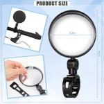 2 Pcs Bike Mirror 360 Degree Adjustable Safe Rotatable Handlebar Mirror Bicycle Mirror Cycling Angle Convex Safety Mirror for Most Mountain Road Bike