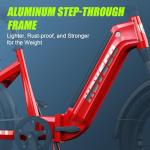 HOVSCO Foldable Electric Bike for Adults, 28MPH 1300W Peak Power, 48V 15AH Removable Battery, 20"x4.0" Fat Tire Ebike with Low-Step Frame, Hydraulic Brakes & App Control