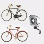 Vintage Bicycle Light 350Lumen High-Brightness Silver Headlights Retro Bicycle Headlights Classic Retro Night Riding Safety Bicycle Fog Lights Headlights with Bracket