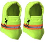 Men Hi Visibility Reflective Winter Thermal Fleece Balaclava Mask Ski Motorcycle Full Face Mask Neck Cover Windproof (2Pcs Noen Lime)