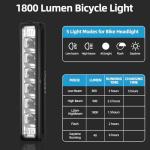 Super Bright 6 LED Bike Lights for Night Riding, 5 Lighting Modes USB Rechargeable Bicycle Lights with IPX5 Waterproof, High Lumens Bike Lights for Adult Cyclist Bike Headlight and Tail Light Set