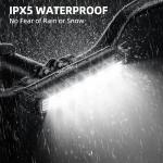 Super Bright 6 LED Bike Lights for Night Riding, 5 Lighting Modes USB Rechargeable Bicycle Lights with IPX5 Waterproof, High Lumens Bike Lights for Adult Cyclist Bike Headlight and Tail Light Set