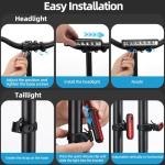 Super Bright 6 LED Bike Lights for Night Riding, 5 Lighting Modes USB Rechargeable Bicycle Lights with IPX5 Waterproof, High Lumens Bike Lights for Adult Cyclist Bike Headlight and Tail Light Set