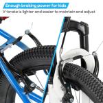 HH HILAND 24 Inch Mountain Bike for Kids Age 7-15 Year Old, Front Suspension Fork Kids' Bicycles for Boys Girls Blue