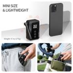 Veltuno Mini Electric Bike Pump, Max 150 PSI Fast Inflation with Digital Pressure Gauge, Smart Auto Stop, USB-C Rechargeable, Presta & Schrader Valve for Road Bike, MTB, E-Bike, Motorcycle, Balls