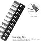 ROCKBROS 1/4-Inch Ratchet Socket Wrench Set, 2.5-8mm Allen Hex Wrench for Bike Maintenance Including Allen&Torx Sockets Set for Road and Mountain Bikes