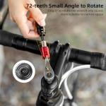 ROCKBROS 1/4-Inch Ratchet Socket Wrench Set, 2.5-8mm Allen Hex Wrench for Bike Maintenance Including Allen&Torx Sockets Set for Road and Mountain Bikes