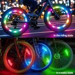 Bike Wheel Lights Rechargeable 2pack,Bike Spoke Light Weatherproof, Adults Kids Bicycle Lights for Wheels,Motion Sensor (Color Morphing)