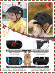 XJD Toddler Helmet Kids Bike Helmet Baby Multi-Sport Adjustable Skateboard for Kids Boys Girls Infant Lightweight for Age 1 and Older (Black, X-Small: 18.11"-20.08" / 46-51 cm)