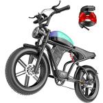 Misodo Electric Bike for Adults, Peak 1800W Motor, Up to 30MPH & 100 Miles PAS Range, NFC & Password Unlock, 48V 20AH Battery, 7 Speed Electric Dirt Bike, Dual Suspension 20" Fat Tire Off-Road Ebike