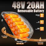 Misodo Electric Bike for Adults, Peak 1800W Motor, Up to 30MPH & 100 Miles PAS Range, NFC & Password Unlock, 48V 20AH Battery, 7 Speed Electric Dirt Bike, Dual Suspension 20" Fat Tire Off-Road Ebike