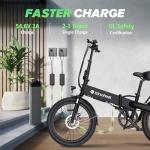 isinwheel U5 Pro Road E Bike for Adults Electric Bike with Front Suspension, 48V 500W Folding Ebikes for Adults, Aluminum Frame, 7 Speed Gear, 20mph Foldable Electric Bicycles, 20" Fat Tire Ebike