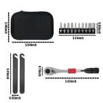 ARCUAT 15Pcs Bike Tool Kit Portable Bicycle Repair Set, Multitool Cycling Emergency Tools for MTB Mountain Bike Road Bike E Ebike, Bike Maintenance Tune Up Kit for Adults