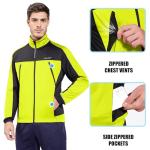 baleaf Men's Winter Jacket Windproof Softshell Thermal Warm Pockets Cycling Running Mountain Biking Cold Weather Gear, green M