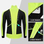 baleaf Men's Winter Jacket Windproof Softshell Thermal Warm Pockets Cycling Running Mountain Biking Cold Weather Gear, green M