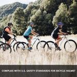 Adult-Men-Women Bike Helmet with Light - Mountain Road Bicycle Helmet with Replacement Pads & Detachable Visor