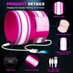Light Up LED Armband for Running Walking at Night,Reflective Arm Bands for Runners,Rechargeable Jogging Lights,High Visibility Night Running Safety Gear Adjustable Running Women Men Kids (Pink)
