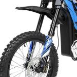 HAPPYRUN G300 Pro Electric Dirt Bike for Adults, 72V 30Ah Battery, 6500W Motor, 50 MPH Speed, 70 Mile Range, 350 Lbs Load Capacity, Hydraulic Brakes (Blue)