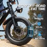 AVDLBIKE Electric Bike, 16'' Fat Tire E-Bike for Teens &Child/Adults, 500W Small Ebike with 36V/12.8Ah Removable Battery, 22MPH/45 Mile Range, Full Suspension Off-Road Electric Dirt/Mountain Bike A13
