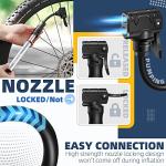 Bicycle Pump Mini Bike Pump - Aluminum Alloy Cycle Pump for Presta & Schrader Valve, Portable Lightweight Bike Tyre Pump Fast Tyre Inflation Mini Air Pump for Mountain Road Bike Ball Pumps (Silver)