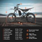 JECHAM 48V 22Ah Fat Tire eBike, Adult Peak 3000W Electric Bike, Dual 2000W Motors 35MPH Electric Bicycle, Hydraulic Disc Brakes, 7-Speed Hunting Commuter E-Bike