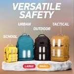 Byllstore Reflective Backpack Straps | 3M Scotchlite Reflectors with Velcro Bands | Compact 1x4 Inch Size | 2-Pack (Silver)