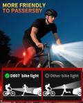 DARKBEAM Bicycle Lights Set USB-C Rechargeable, High Lumens Bike Headlight and Super Back Taillight 4+5 Modes, Bike Lights for Night Riding Easy to Install for Men Women Kids Road Mountain Cycling