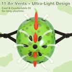 Dinosaur Toddler Bike Helmet with Adjustable Dial - Toddler Helmet for 1/2/3/4 Years Old, Lightweight Ventilation Kids' Bike Helmets for Bicycle Skateboard Scooter Roller, Green