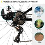 HH HILAND 26 Inch Mountain Bike, Mens Womens MTB with 18 Speeds, High-Tensile Steel Frame, V Brake, Hardtail Bicycle for Adults Black