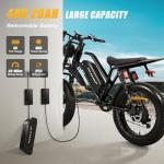 SPBSVDT Electric Bikes for Adults: 48V 20Ah Battery Electric Peak 1500W eBike, Long Range E Bike, Perfect for City, School & Off-Road Commuting 20" Fat Tires E-Bike (UL2849) (Black)