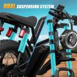 SPBSVDT Electric Bikes for Adults: 48V 20Ah Battery Electric Peak 1500W eBike, Long Range E Bike, Perfect for City, School & Off-Road Commuting 20" Fat Tires E-Bike (UL2849) (Black)