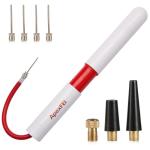 ApexFei 10" with Rotating Locking Storage Needle Sports Pump Kit Compact Includes Gauge & Hose-White