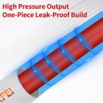 ApexFei 10" with Rotating Locking Storage Needle Sports Pump Kit Compact Includes Gauge & Hose-White