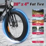 Windone K20 Electric Bike for Adults, 1000W Peak Motor, 28MPH Speed & 60-Mile Range (PAS), 7-Speed All-Terrain Fat Tire Ebike with Cruise Control, UL Certified, Moped E-Bike for Commuting Beach Snow