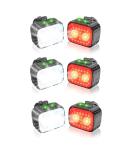 HinsGEAR Bike Lights 3 Set, Rechargeable Bicycle Light Super Bright 8+12 Modes, IPX6 Waterproof Bike Lights for Night Riding Cycling Safety, Front and Rear Back Taillight, Long Battery Life