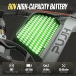 PUJH 5000W Dual Motor Electric Bike for Adults 60V 20Ah Fast Ebike for Men Women 45 MPH,Up to 100 Miles,24" Fat Tire Suspension Electric Bicycle for Snow Off-Road Commuter Mountain E-Bike