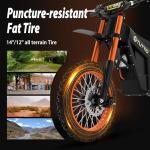 Tuttio Electric Dirt Bike Teens Adults - 48V 21AH Electric Bicycle 14"/12" Fat Tire Off Road High Torque Mini Electric Motocross Motorcycle Dirt Bike
