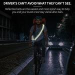 Oberlet Reflective Running Gear | Reflective Sash for Walking at Night | High Visibility Reflective Sash | Reflective Belt for Walking in The Dark | A